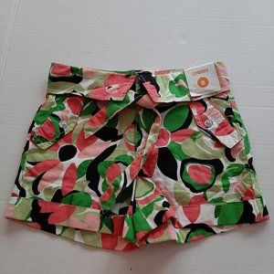 Gymboree Vintage NWT Abstract Flower Power Shorts NEW sz 8